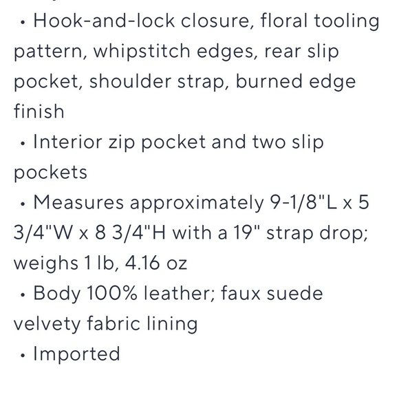 Patricia Nash Hand Painted Leather Butterfly Aida Crossbody/Shoulder Bag - Picture 7 of 13